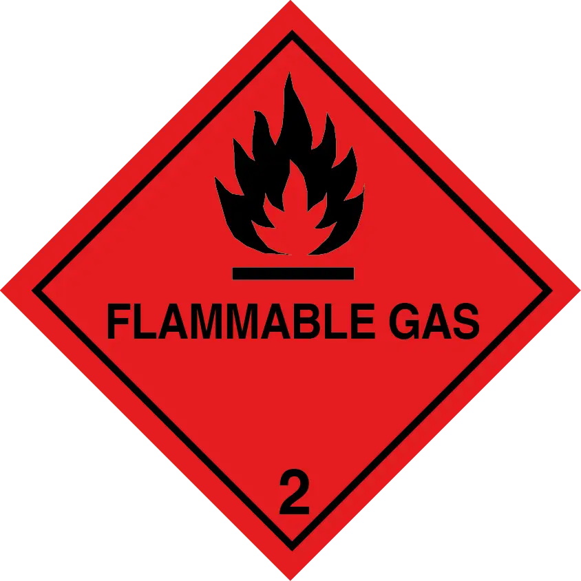 Class Flammable Gas Label Dangerous Goods